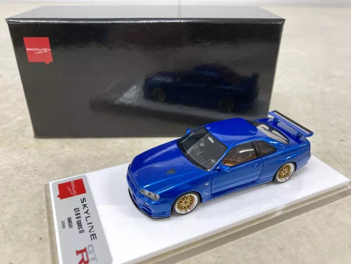 EM509A 日産スカイライン GT-R R34 V-Spec II BBS LM ver ベイサイドブルー